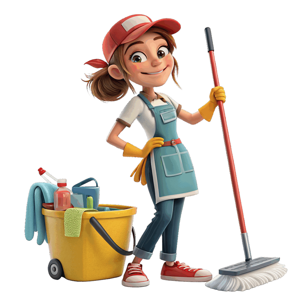 cleaning woman, a housewife, cleaning, mop, woman, clean, housemaid, mistress, bucket, remove, housekeeper, ai generated